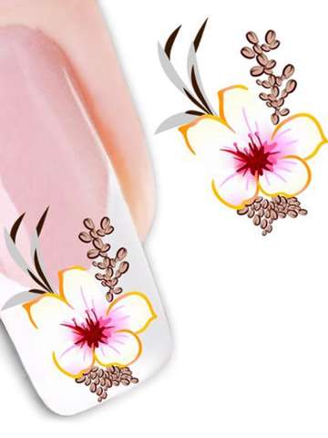 Women's Elegant High Heel Shoes / Rose Flower Butterfly / Peach Blossom / Swan Feather Pattern DIY Sticker Nail Art Decals Nails Wraps Nail Tools Manicure