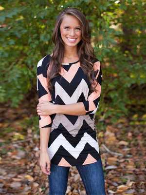 Wavy Print T-shirt Europe Round Neck Three Quarter Sleeve Big Size T-shirt Tops Pullover