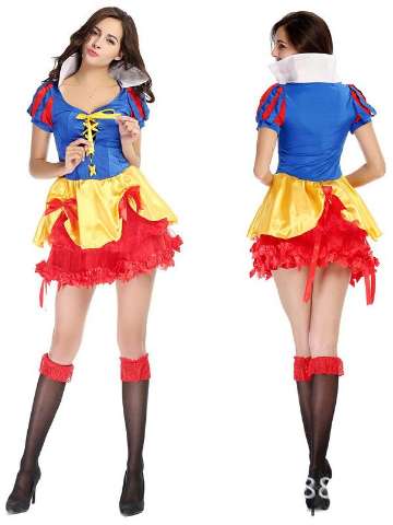Halloween Disney Snow White Costume Cutest Princess Fancy Dress Adult Outfit