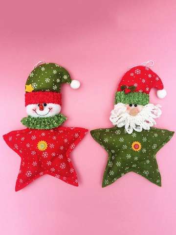 Fashion Xmas Santa Claus Snowman Snowflakes Star Christmas Doll Christmas Decoration