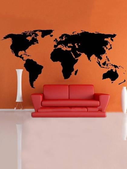 1 PCS 120*60cm Best Selling Big Global World Map Vinyl Wall Sticker Home Decor Wallpaper Creative Wall Decals