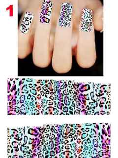 Women Fashion 3D Leopard Prints Nail Art Decal Stickers for Cellphones & Nails Decorations In 3 Color