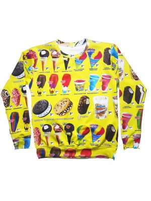 Personalized Food Print Plus Size Winter Autumn Fashion Long Sleeve Tops Sweatshirts Crewneck Outwear