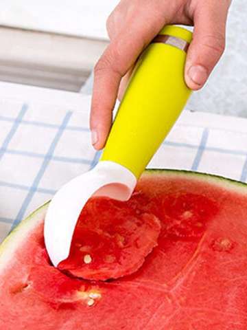 Square Candy Color Plastic Watermelon Spoons Ice Cream Baller Scoop Spoon Tools