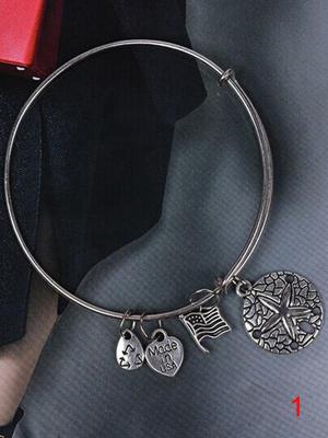 Fashion New  Personality Heart Flag Star Pattern  Design Bangel Bracelet