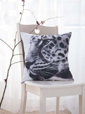 Simple Casual Fashion Leopard Pattern Cotton Sofa Pillow Case Car Cushion Cover