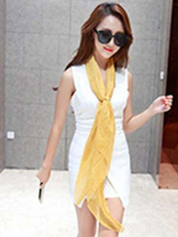 New Autumn Winter Scarves Korean Women Emulation Silk Scarf Candy Color Cappa