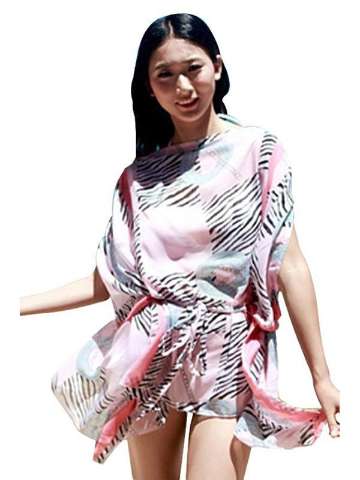 Sexy Womens Chiffon Bat Sleeve Beach Swimwear Cover Ups