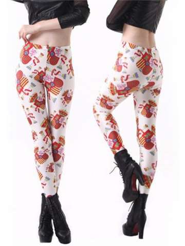 Fashion Cheerleader Women's 2014 World Cup Spanish Flag Pants Digital Print Leggings