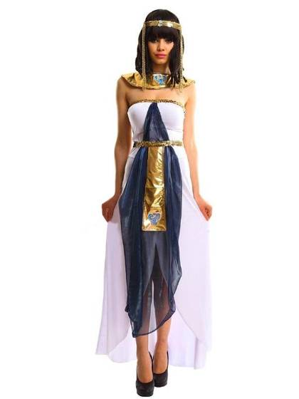 Deluxe Cleopatra Egyptian Costume Dress Set Fancy Party Halloween Costumes