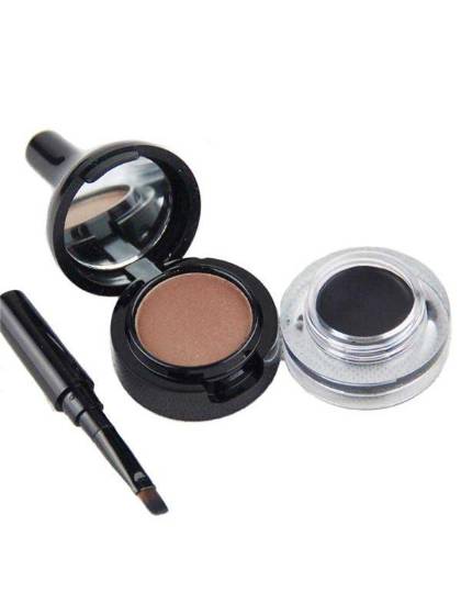 Women's Beauty Waterproof Eyebrow Powder And Eyeliner Paste Set
