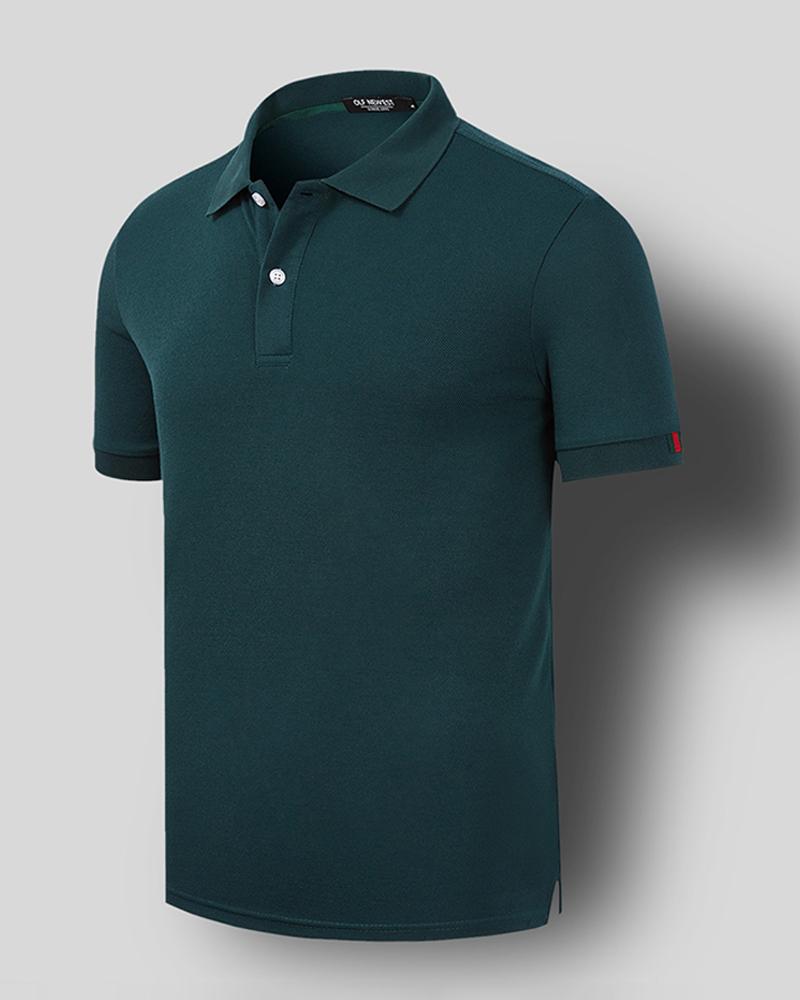

Solid Color Short Sleeve T-shirt, Army green