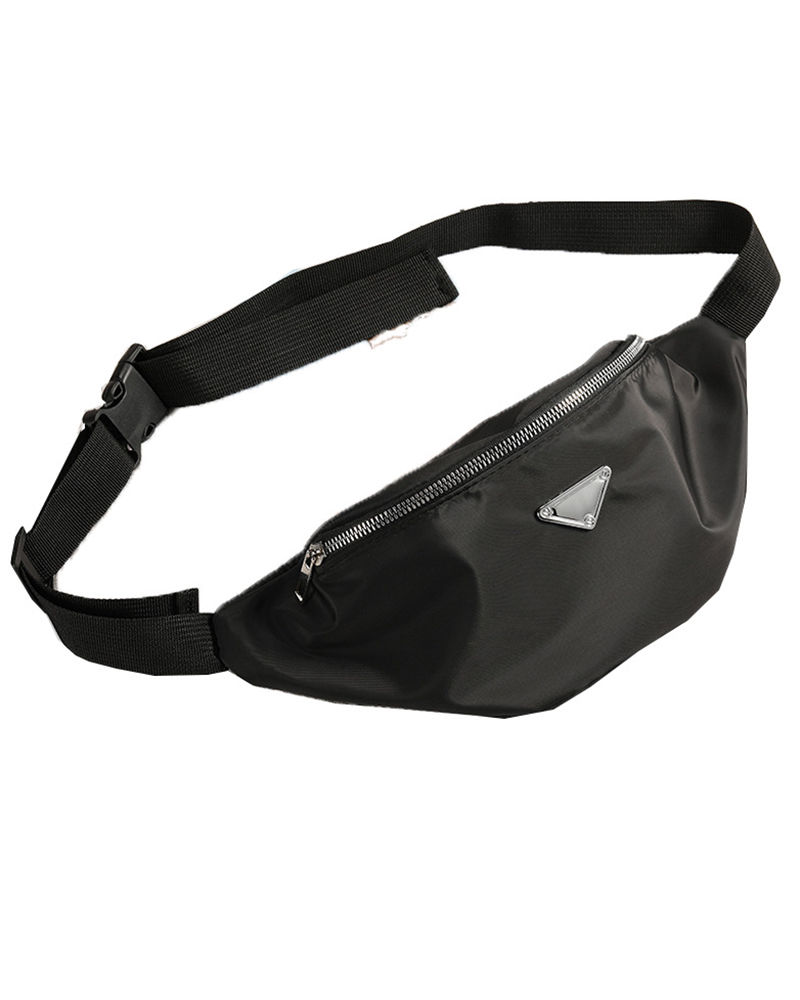 

Zipper Design Fanny Pack, Black