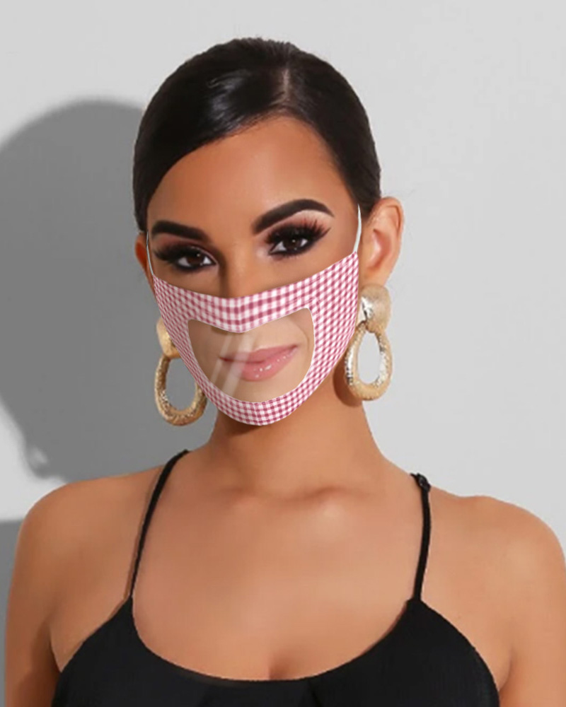 

Breathable Face Mask With Clear Window Visible Expression For The Deaf And Hard Of Hearing, Pink