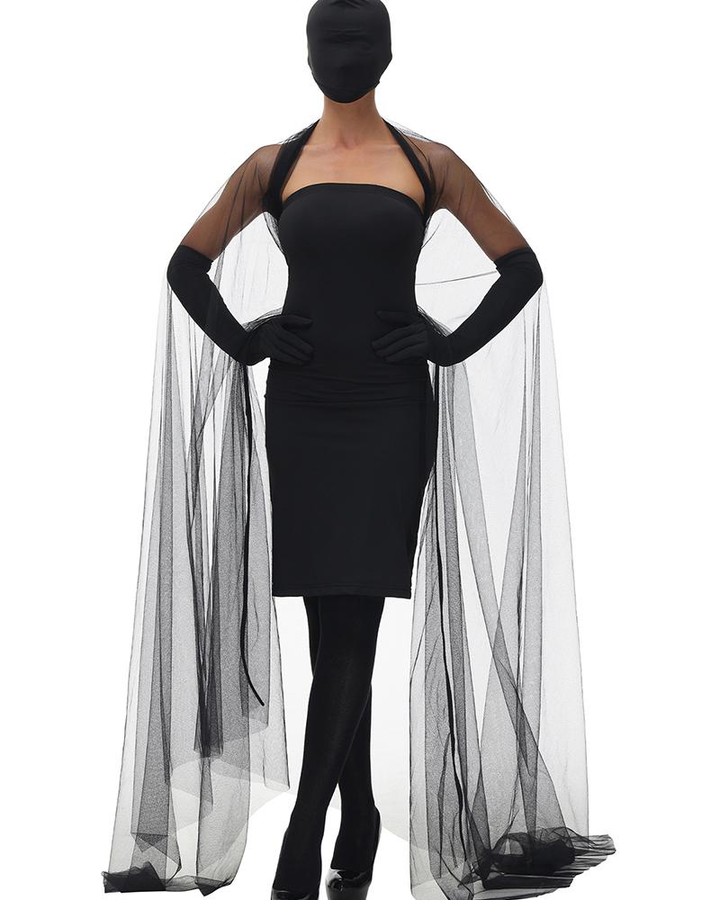 

Halloween Witch Costume Set Carnival Party Game Cosplay, Black