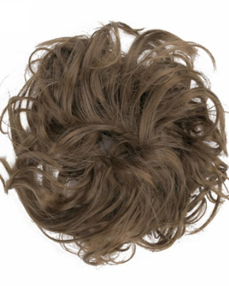 

Messy Chignon With Rubber Band Donut Hair Bun High Temperature Fiber Hairpieces, Style8