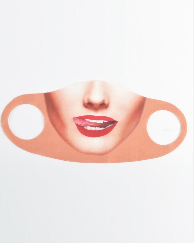 

Face Emoji Print Breathable Mouth Mask, Style3