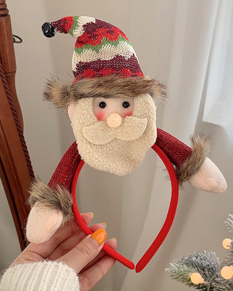 

1pc Christmas Santa Claus Snowman Decor Headband Hair Accessories Party Cosplay Headpiece Xmas Gift, Style1