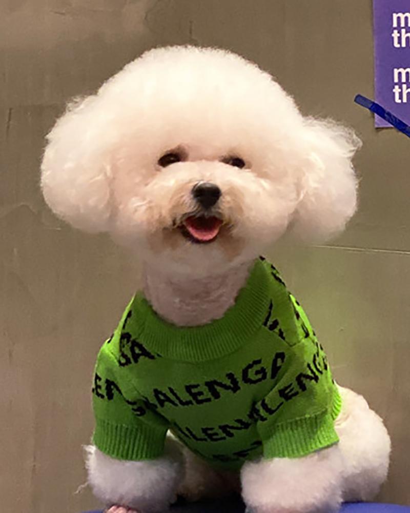 

Pet Dog Clothes Knitwear Dog Sweater Soft Thickening Warm Pup Dogs Winter Puppy Sweater, Green