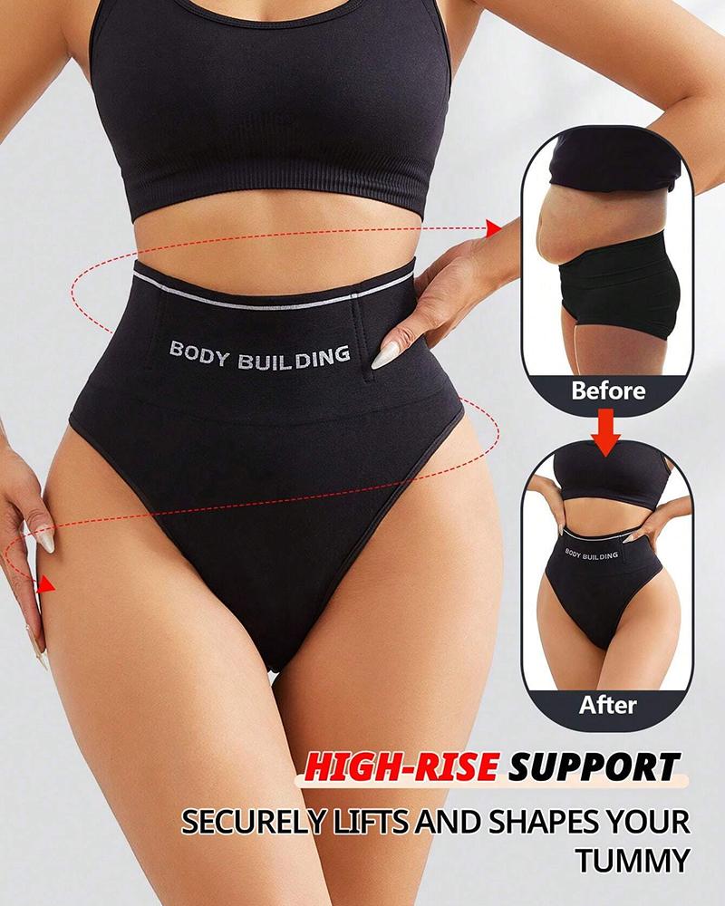 

ChicMe ShapeSculpt Tummy Control Shapewear Seamless Slimmer Panties Waist Cincher Girdle Thong, Black