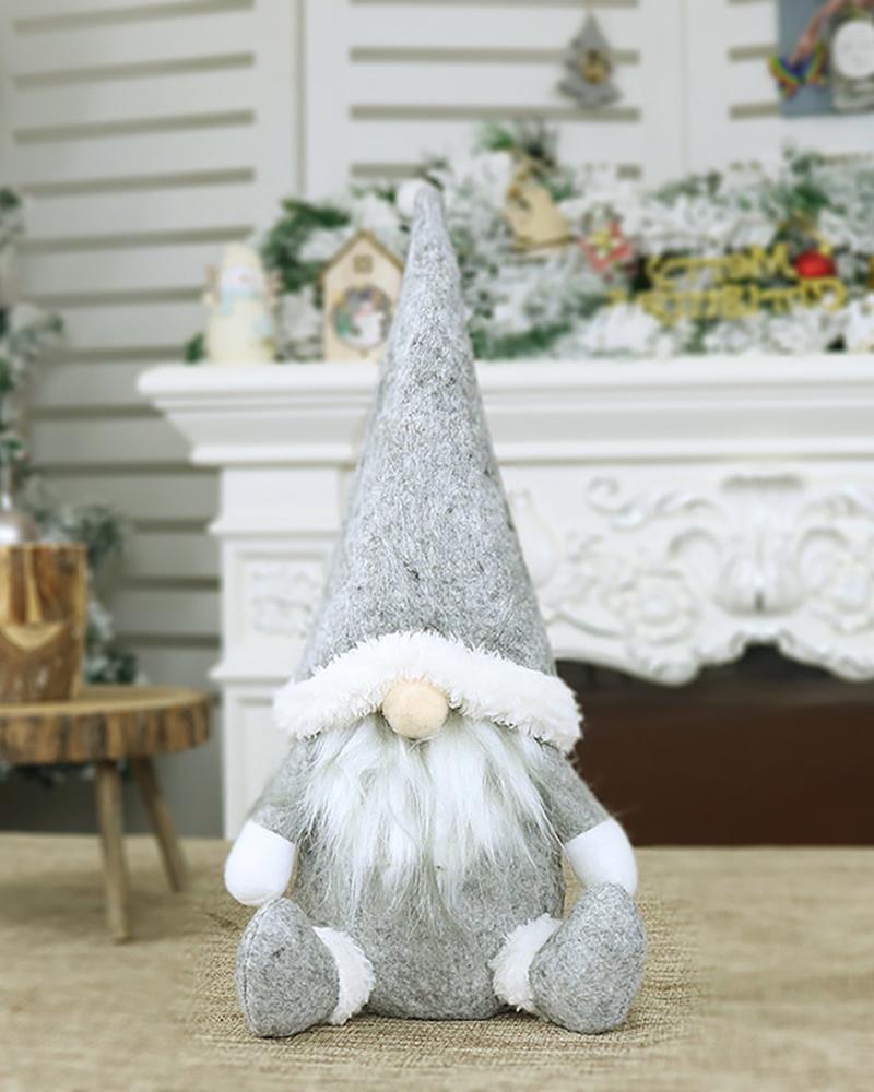 

Gnome Christmas Ornaments Handmade Plush Gnomes Santa Elf Christmas Decorations, Style1