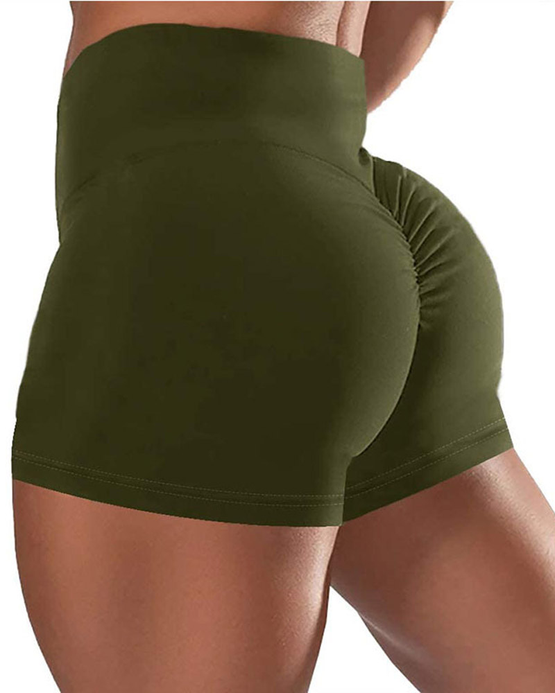 High Waist Scrunch Butt Lifting Yoga Active Shorts