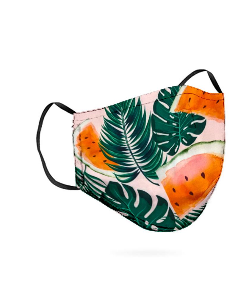 

Leaf Print Breathable Mouth M .a. s. k Washable And Reusable, Green
