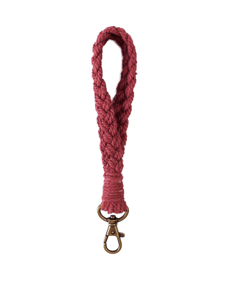 

Braided Bag Accessories King Ring, Red