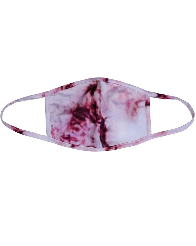 

Tie Dye / Starry Sky Print Colorblock Breathable Mouth Mask, Wine red(cake)