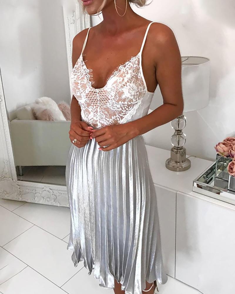 

Summer Princess Pleated Skirt, Silver