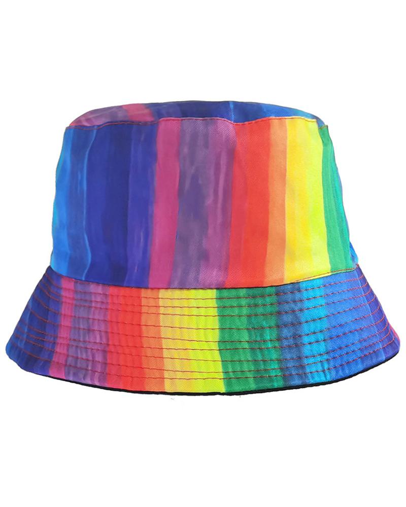 

Colorful Colorblock Reversible Double-Side-Wear Bucket Hat, Style3