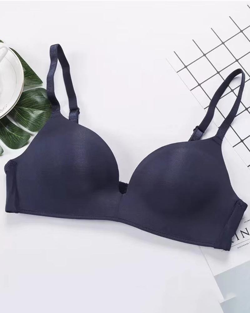 

Breathable Light Padded Seamless Comfort Bralette, Dark blue