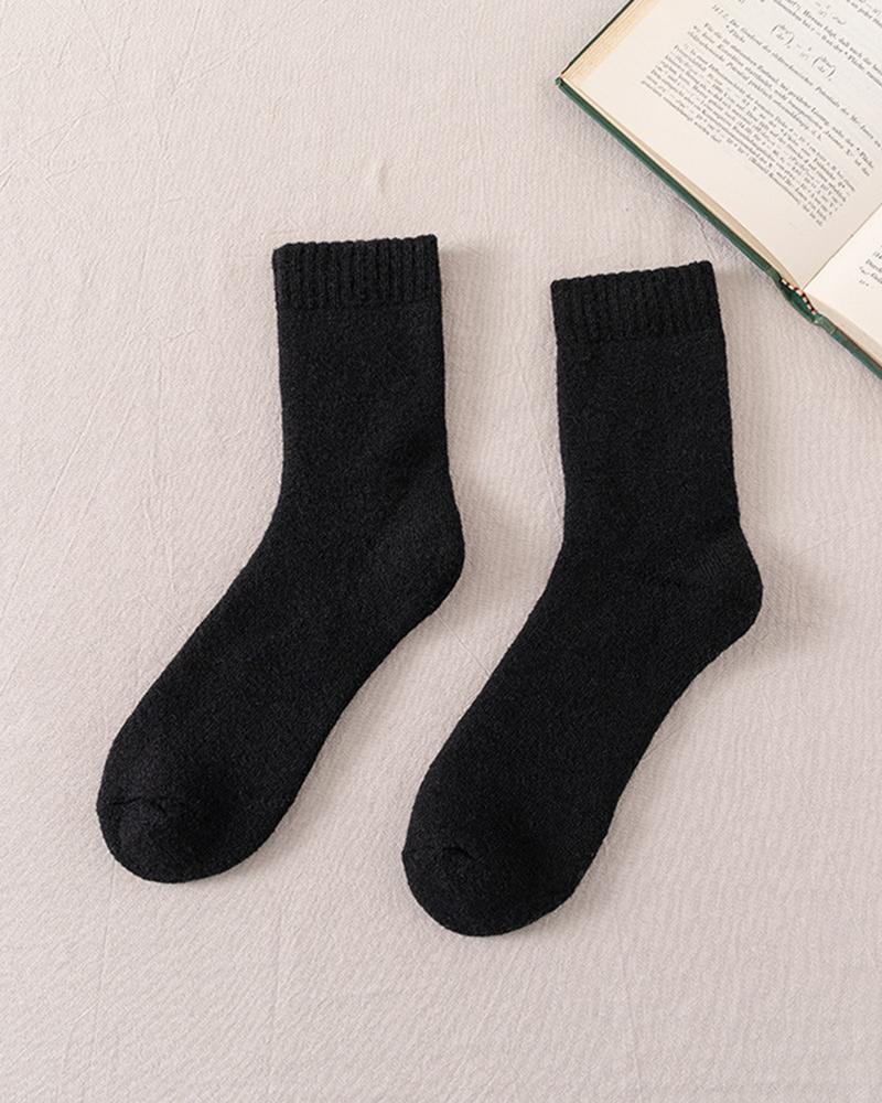 1 paire de chaussettes thermiques doublées en polaire