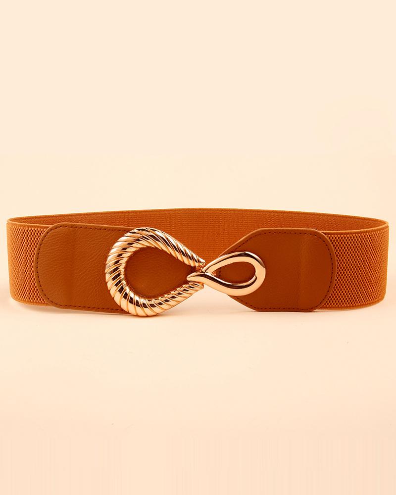 Fashionable Elastic PU Leather Patch Belt