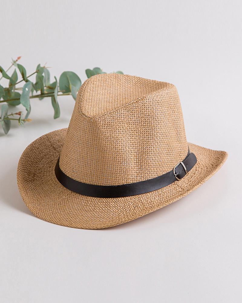 

Solid Belt Patchwork Cowboy Hats, Khaki