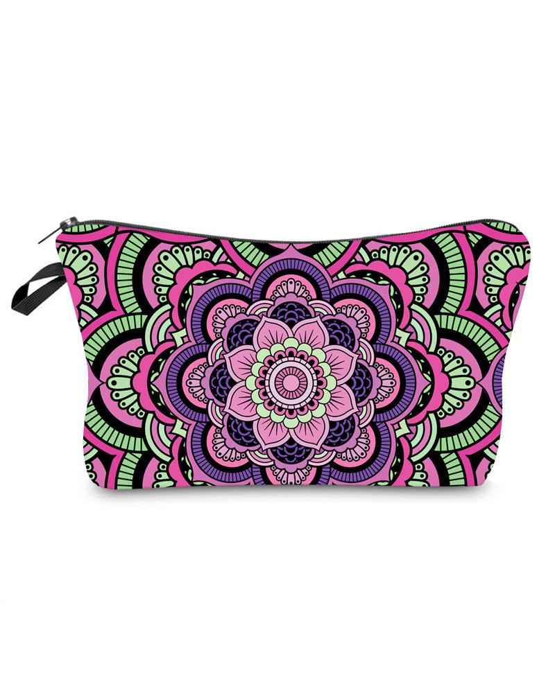 

Mandala Print Makeup Bag Portable Cosmetic Beauty Travel Pouch Multifunctional Case Toiletry Organizer, Style6