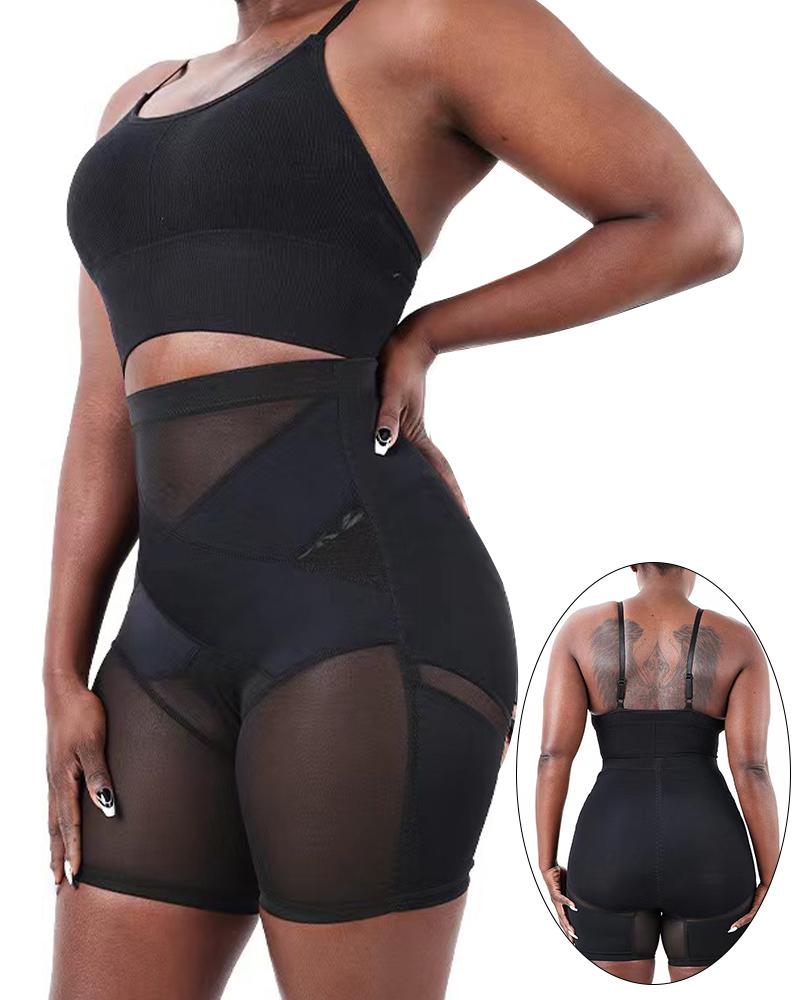 

Plus Size High Waist Body Shaper Underwear Postpartum Tummy Control Shapewear Butt Lifting Panty, Black