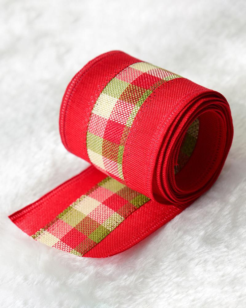 

1Roll Christmas Plaid Colorblock Decorative Tape, Style2