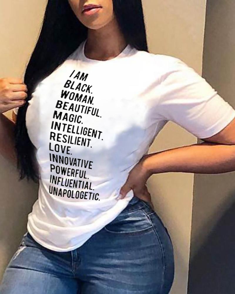 

Cartoon Print Short Sleeve T-shirt, Style4