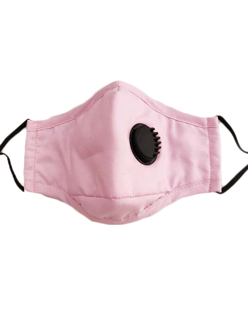 

Breathing Washable Ear Loop Valve Face Mask, Pink