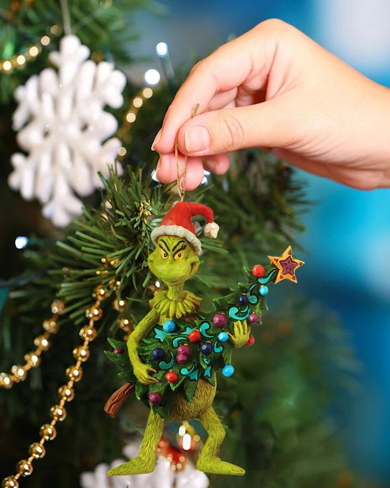 

Furry Green Grinches Ornament Christmas Tree Decorations, Style1