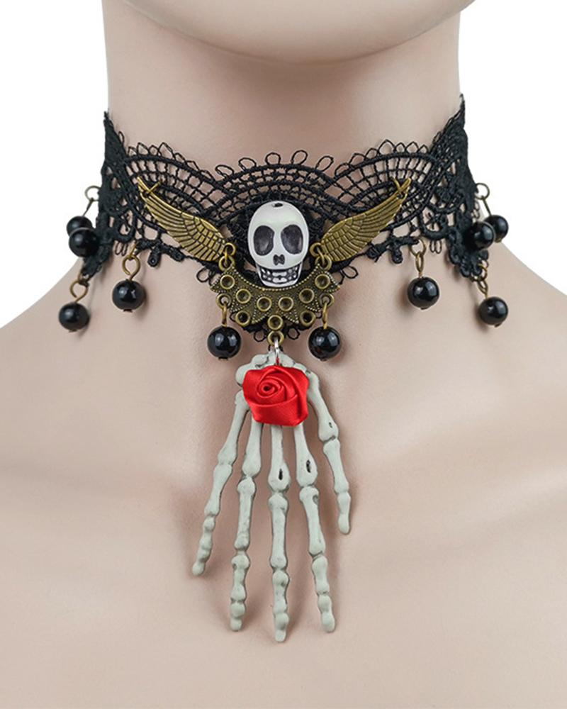 

Halloween Scary Costume Accessories Choker, Black
