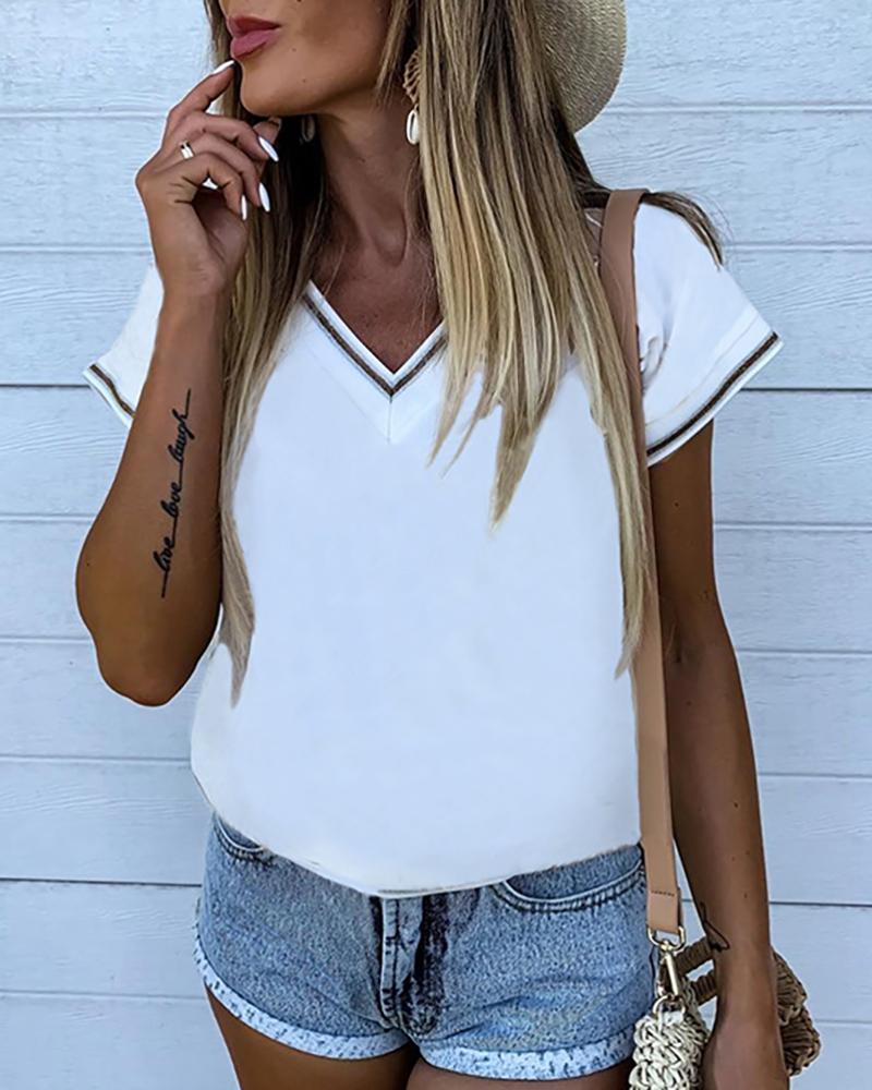 

Palm Leaf/Pineapple/Fox/Tree Print Casual Women Top, Style4