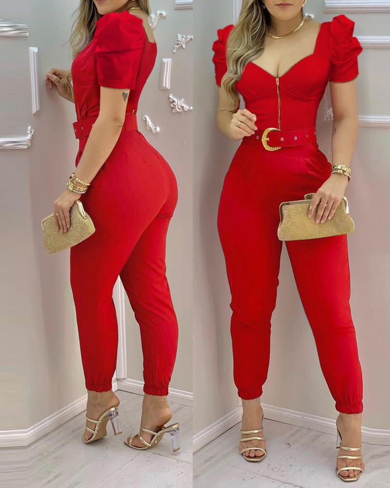 Ivrose store red jumpsuit