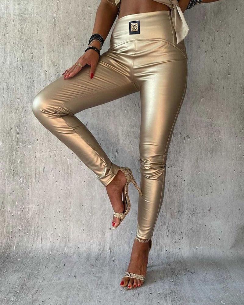 

Label Decor High Waist Skinny Pants, Style1