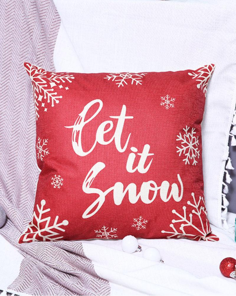 

Square 18inch Christmas Pillow Cover Holiday Pillow Case For Sofa Couch Christmas Ornament, Style4