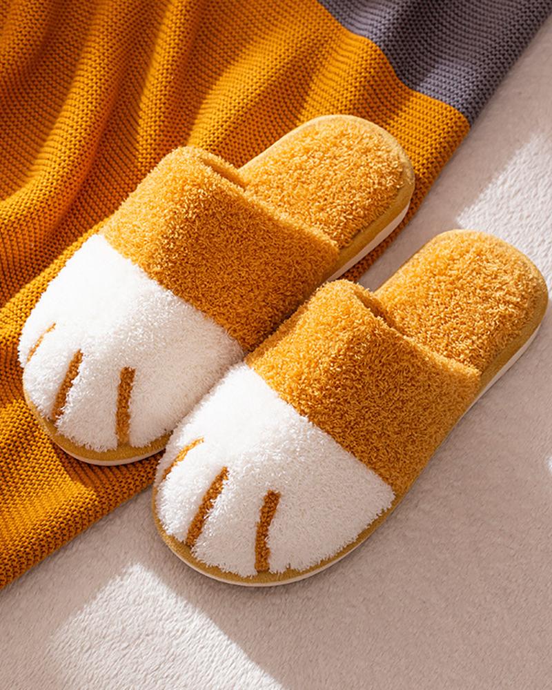 

Cat Paw Slippers, Yellow