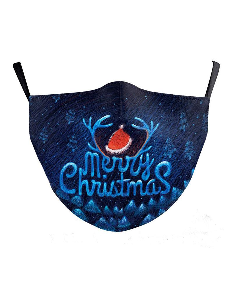

Christmas Print Breathable Filter Face Mask, Style7