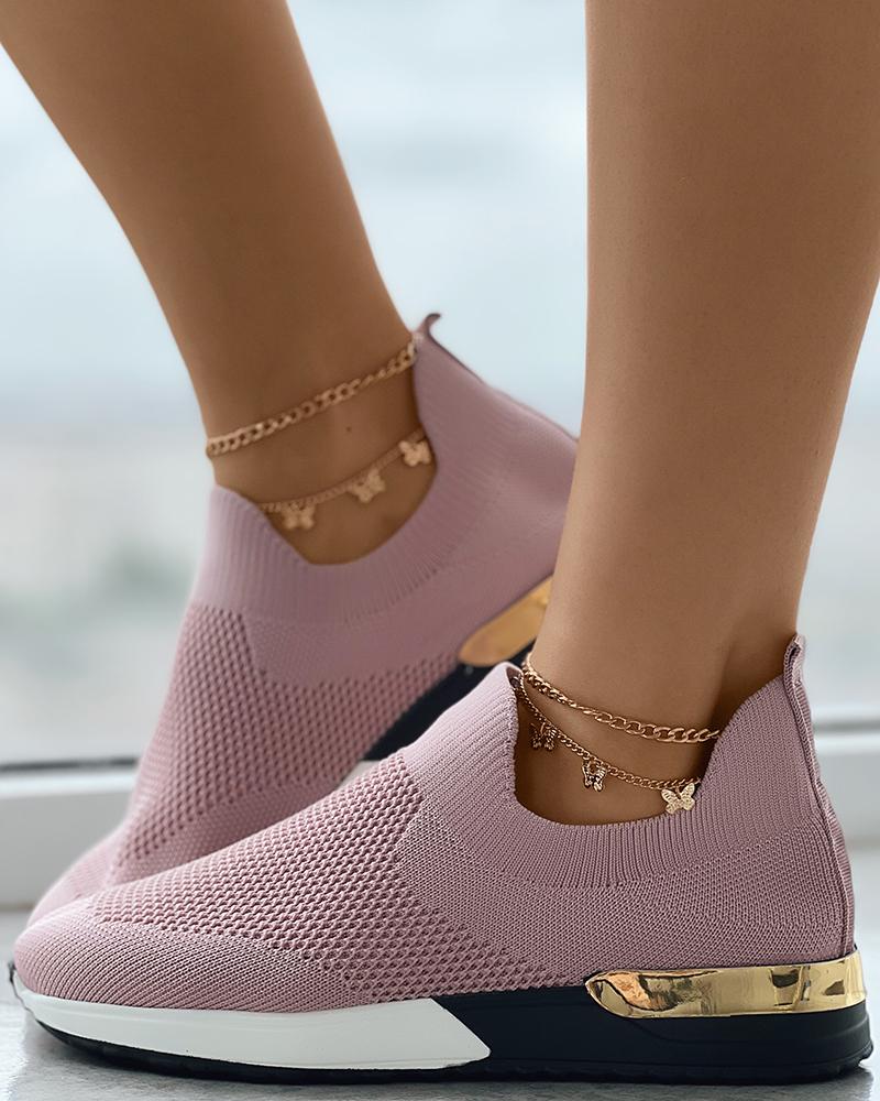 

Slip On Knit Sneakers, Pink