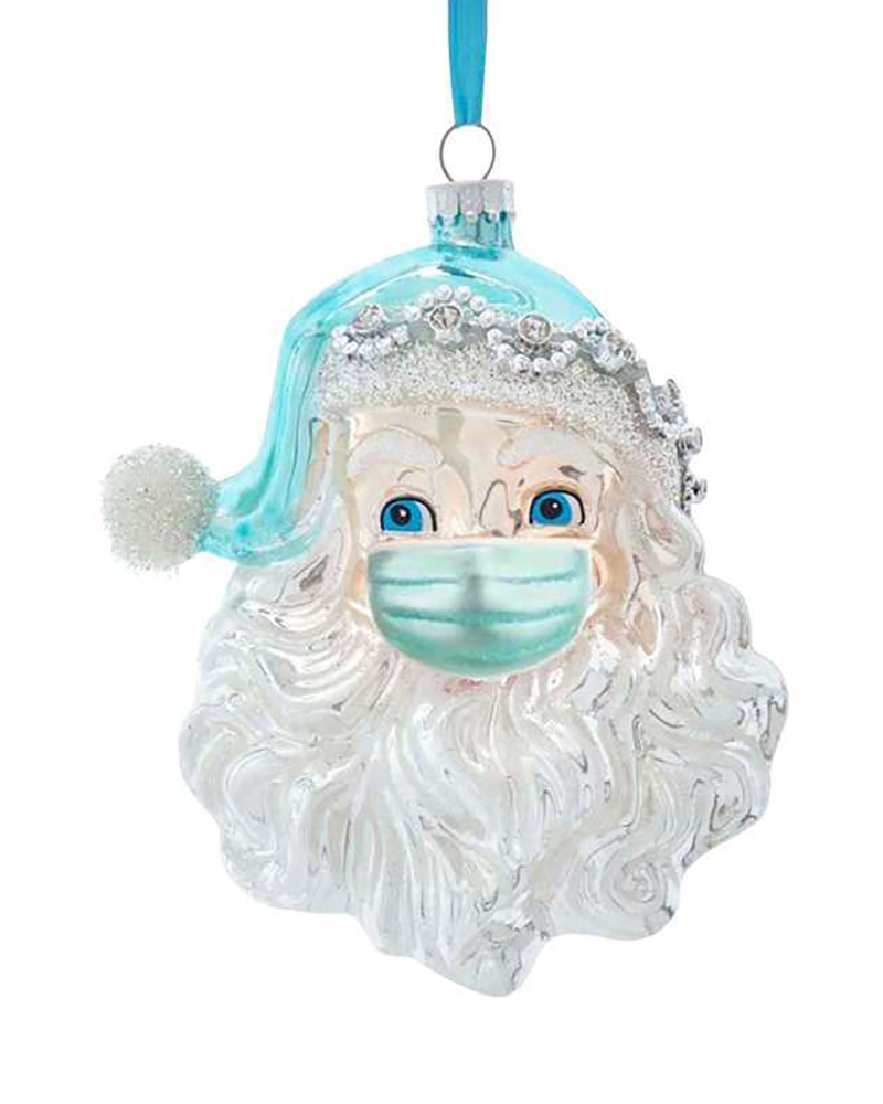 

Christmas Santa Wearing a Face Mask Ornament, Style2